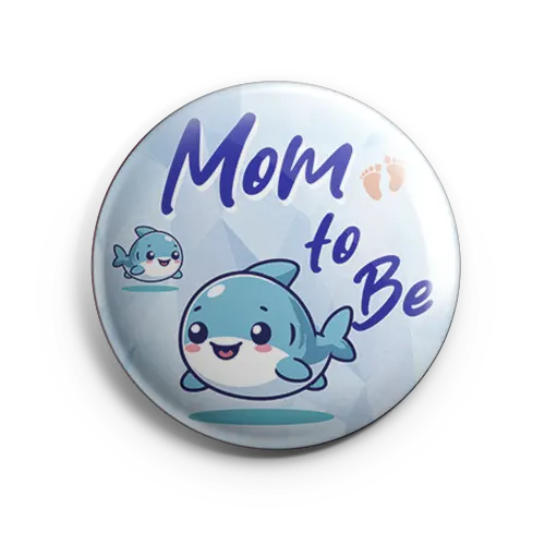baby shark theme baby shower button badges