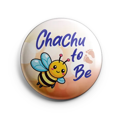 cute honey bee baby shower button badges