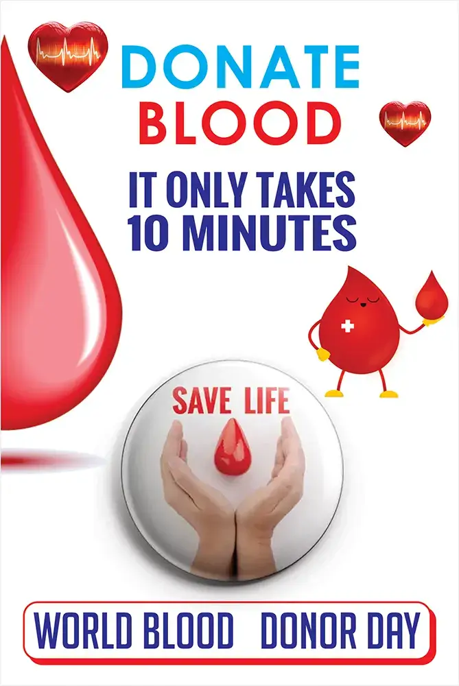BLOOD DONATION BADGE BANNER DESIGN