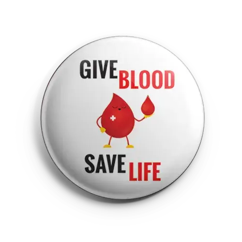 Custom blood donation badges