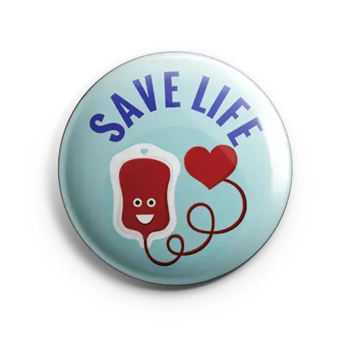 Save lives pin badges