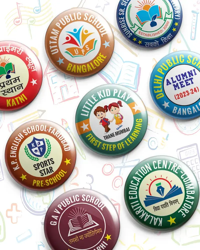 button badges for schools
