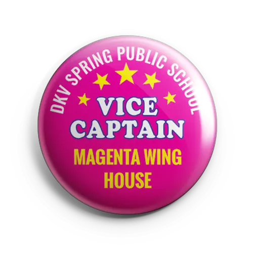 school button badges magenta wing house