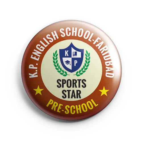 sport star school button badges