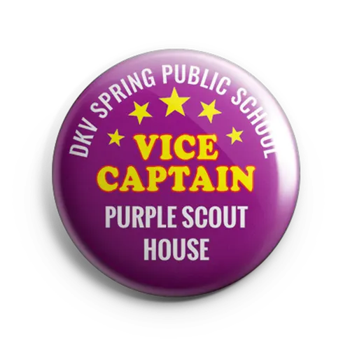 vice captain button badge purple house