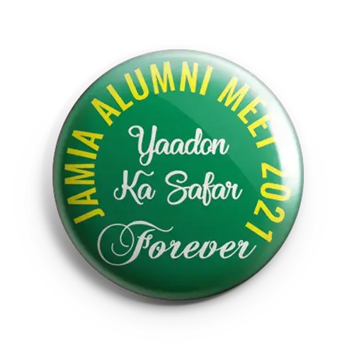 Custom alumni meet button badges jamia millia islamia
