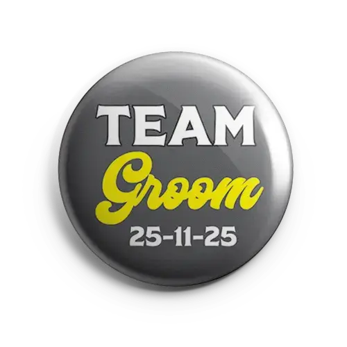 Customized pin badges for team groom with logo