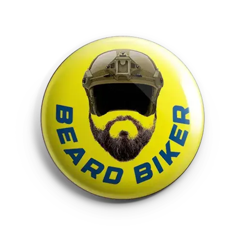 custom beard bike rider button badges in india