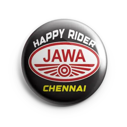 custom jawa bike rider button badges