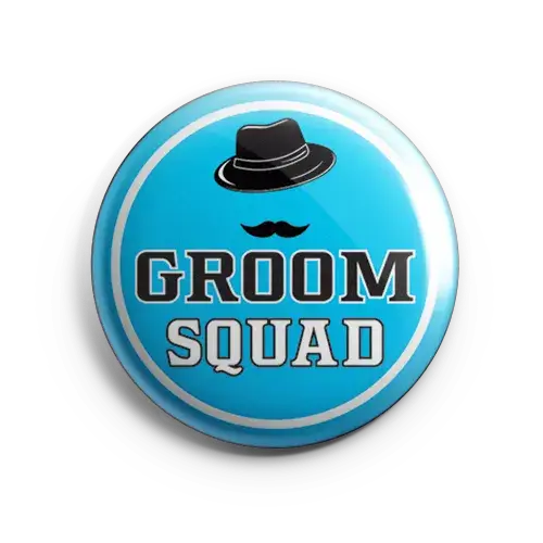 groom squad batches with custom design