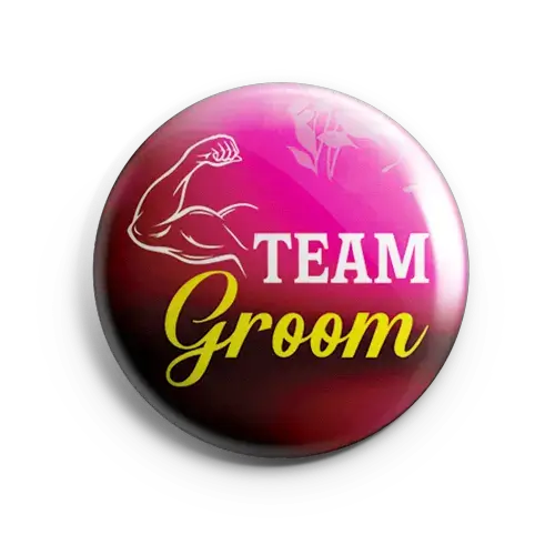 groom team custom button badges