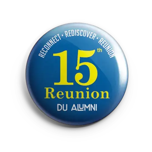 15 years memory school button badges get your home